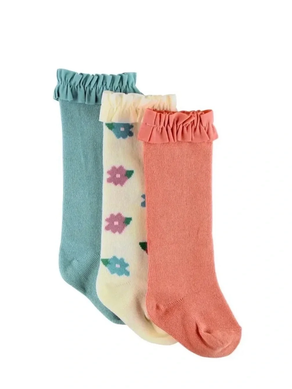 6 pc lot NWT RuffleButts footless ruffle tights knee high socks 6-8